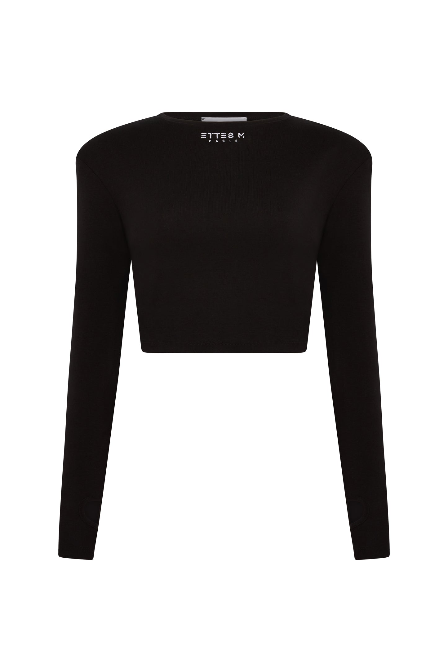 MARISSA SHOULDER PADDED LONG SLEEVED TOP