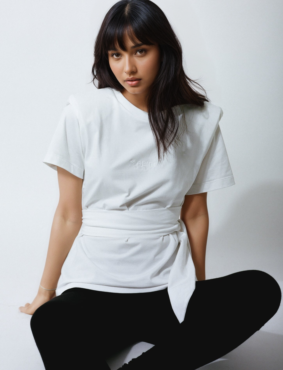 KELY M SETTE LOGO BELTED T-SHIRT